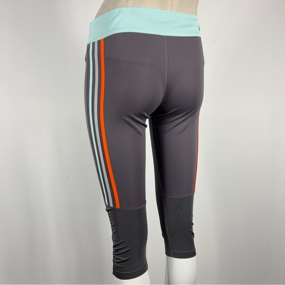 Adidas Climate Gray and Orange Leggings Size S - Picture 4 of 11